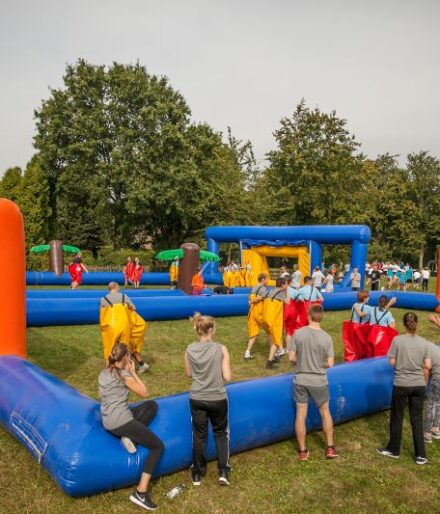 voetballen op sportdag